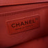 CHANEL Herringbone CC GHW Boy Chanel Chain Shoulder Bag Lambskin Leather Red