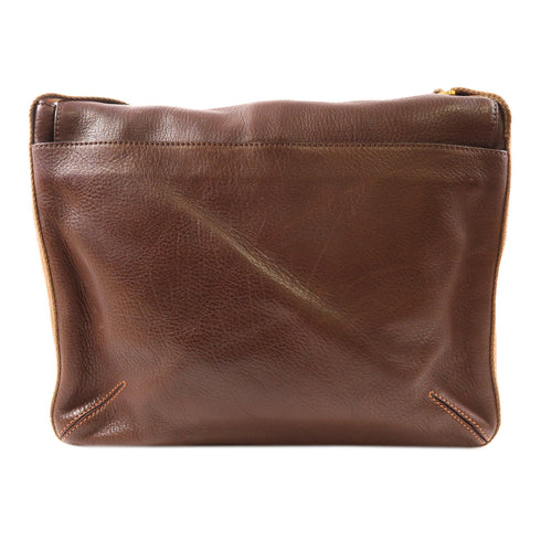 LOEWE GHW Messenger Bag Shoulder Bag Calfskin Leather Brown