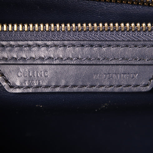 CELINE GHW Mini Luggage Handbag 165213HSC Calfskin Leather Black