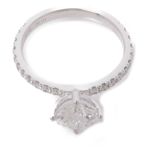 JEWELRY Diamond Ring 18K White Gold US#6.25