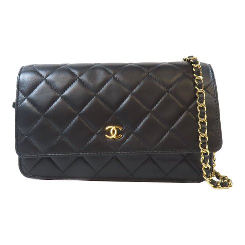 CHANEL Quilted CC GHW WOC Wallet On Chain Shoulder Bag AP3043 Lambskin Leather
