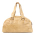 CHANEL CC Shoulder Bag Quilted Calfskin Leather Beige