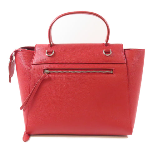 CELINE SHW Micro Belt Bag 2 Way Bag S-AT 3198 S Calfskin Leather Red