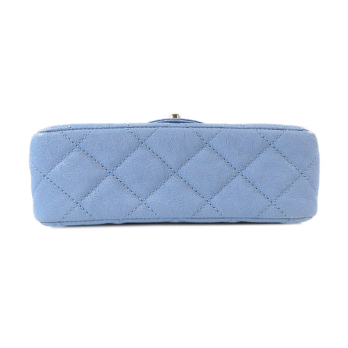 CHANEL Quilted CC GHW Chain Shoulder Bag AS2273 Caviar Leather Blue Beige