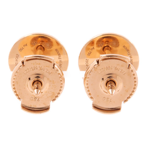 HERMES EX-Libris Earrings 18K Pink Gold