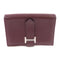 HERMES PHW Bearn Card Case Card Holder Cherve Leather Roughe Red