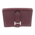 HERMES PHW Bearn Card Case Card Holder Cherve Leather Roughe Red