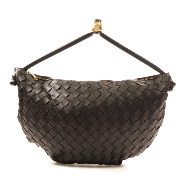 BOTTEGA VENETA BV GHW Handbag Lambskin Leather Black