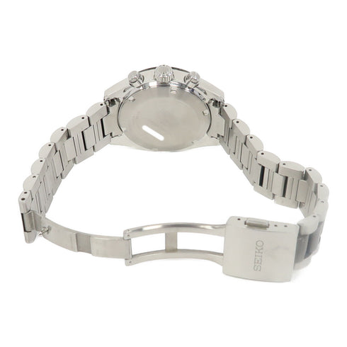 SEIKO Speedtimer Solar Chronograph Quartz Watch SBDL093 Stainless Steel Blue