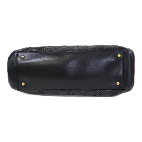 CHANEL Quilted CC GHW 2Way Chain Shoulder Bag Calfskin Leather Black