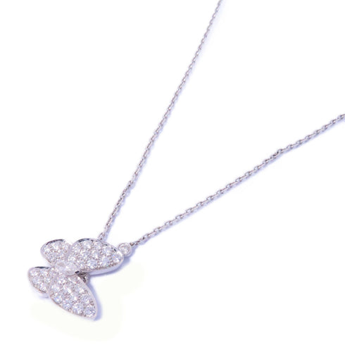 Van Cleef & Arpels Two Butterfly Necklace Accessories VCAR03M400 18K White Gold