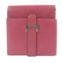 HERMES PHW Bearn Wallet Chevre Leather Red