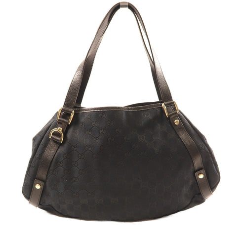 GUCCI GG GHW Shoulder Bag Canvas 13073649 Black