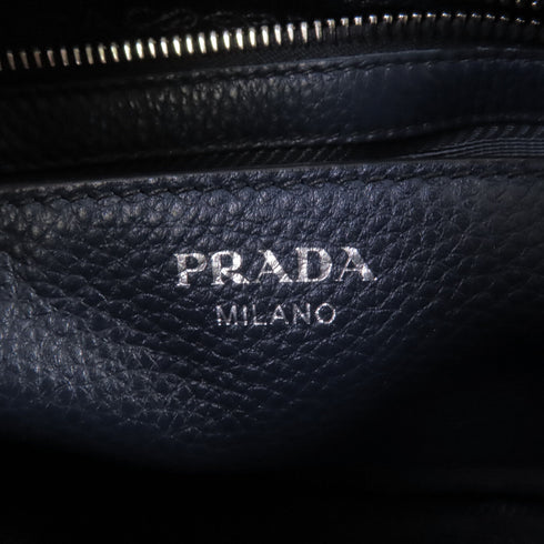 PRADA SHW Handbag Shoulder Bag Crossbody Calfskin Leather 1BA853 Blue