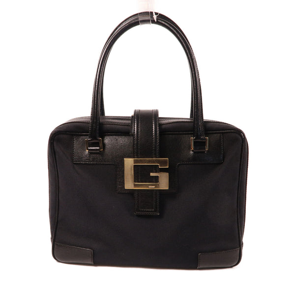 GUCCI GG GHW Handbag Tote Bag 001.5155 Canvas Black