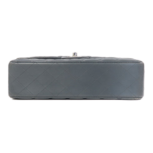 CHANEL Quilted CC SHW Classic Chain Shoulder Bag Lambskin Leather Grey