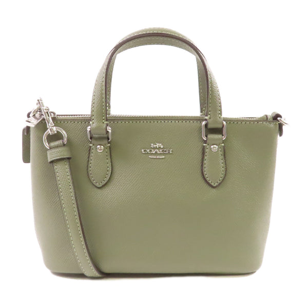 COACH SHW Mini Gallery Crossbody Bag Handbag Shoulder Bag Leather Dark Sage