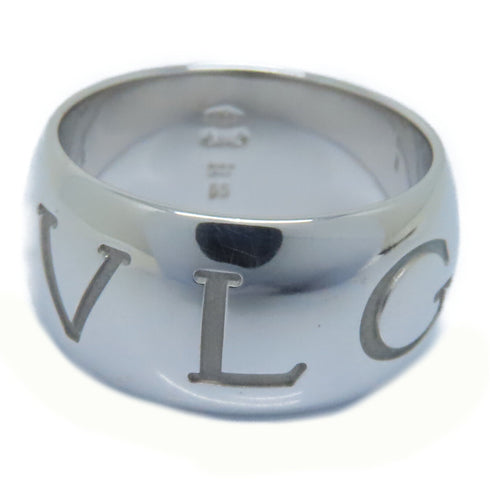 BVLGARI Mono Logo Ring 18K White Gold Bvlgari#55 US#7