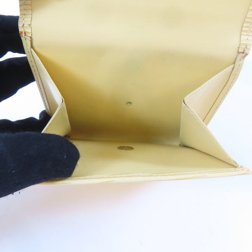 LOUIS VUITTON LV W Hook Wallet M6348A Epi Yellow