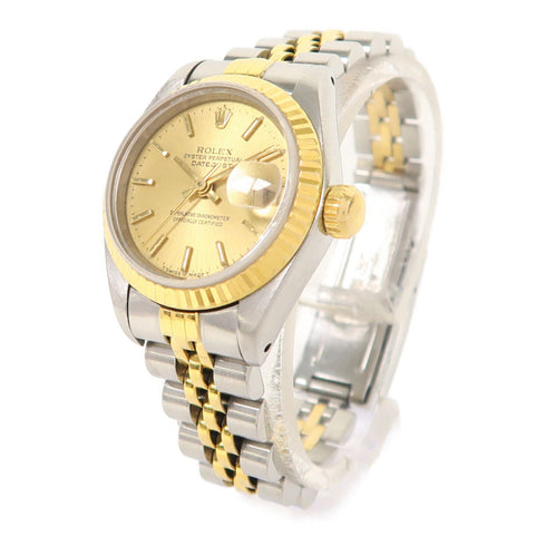 ROLEX Datejust Automatic Watch 69173 18K Yellow Gold/Stainless Steel Gold