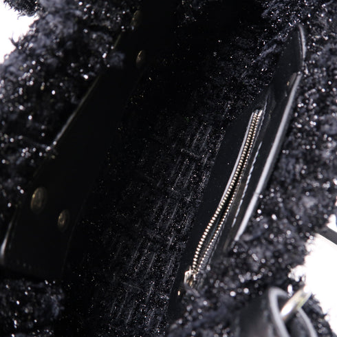 BALENCIAGA SHW Mini Bistro 2way Shoulder Bag Tweed Black