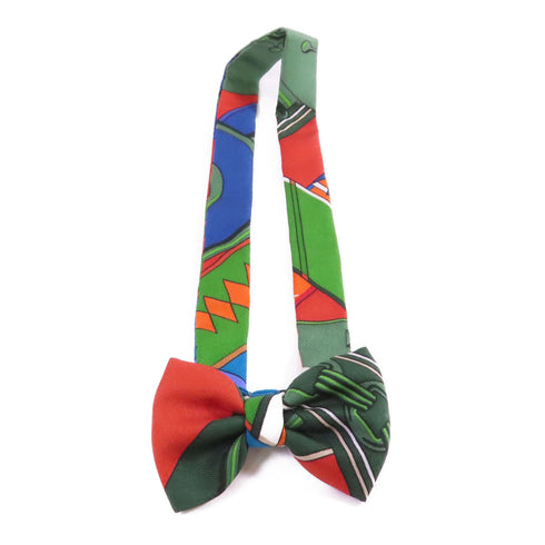HERMES PHW Bow Tie Silk Multi Color