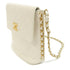 CHANEL Quilted CC GHW Chain Shoulder Bag Calfskin Leather White