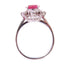 Jewelry 1.54ct Ruby 0.75ct Diamond Ring US#5.5 PT900 Platinum