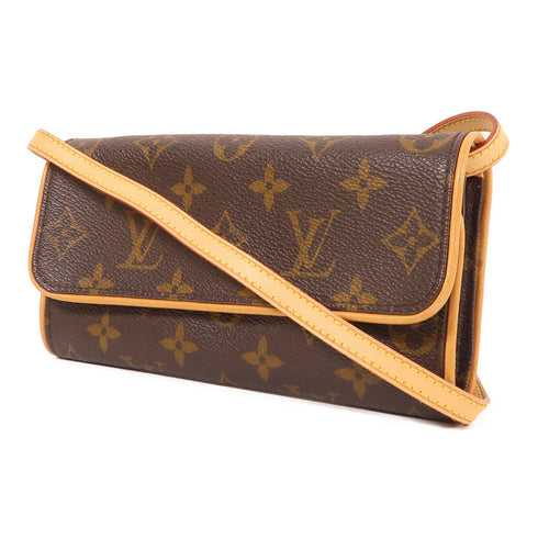 LOUIS VUITTON LV GHW Pochette Twin PM Shoulder Bag M51854 Monogram Brown