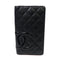 CHANEL Quilted CC SHW Cambon Line Long Wallet Calfskin Letaher Black