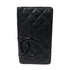 CHANEL Quilted CC SHW Cambon Line Long Wallet Calfskin Letaher Black