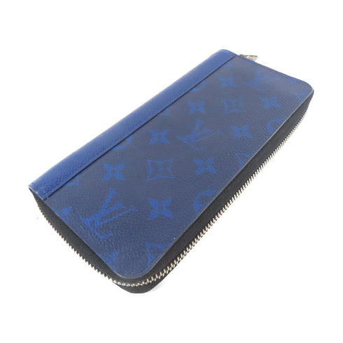 LOUIS VUITTON LV SHW Long Round Wallet Taiga Blue