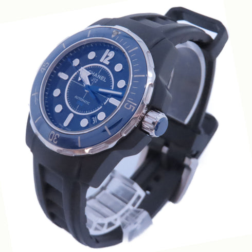 CHANEL CC J12 Automatic Watch H2559 Stainless Steel/Rubber Strap Blue