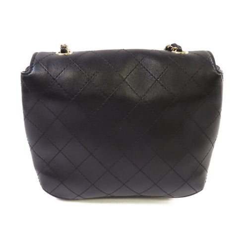 CHANEL Quilted GHW CC Chain Shoulder Bag Calfskin Leather Black