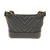 CHANEL Herringbone CC Gabrielle Small Chain Shoulder Bag Lambskin Navy