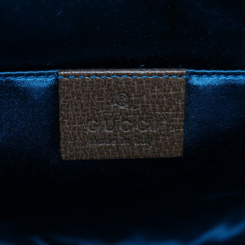 GUCCI GG GHW Ophidia GG Chain Shoulder Bag 503877 Coated Canvas Brown