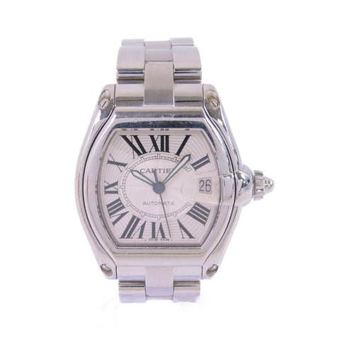CARTIER Roadstar Automatic Watch Stainless Steel Pearl White