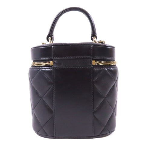 CHANEL CC GHW Trendy CC Vanity Case 2 Way Shoulder Bag Lambskin Leather Black
