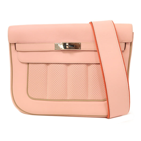 HERMES PHW Berline Shoulder Bag Swift Leather Rose Sakura