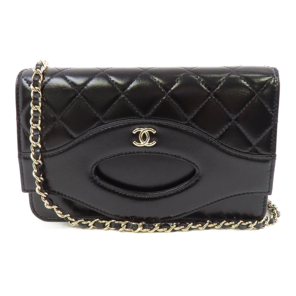 CHANEL Quilted CC GHW Chanel 31 Wallet On Chain Shoulder Bag AP2703 Calf Black