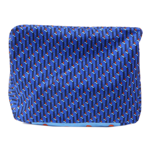 HERMES PHW Pouch Silk Blue