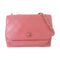 CHANEL Quilted CC GHW Chain Shoulder Handbag Calfskin Leather Pink