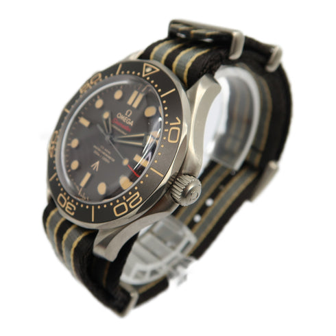 OMEGA Seamaster Automatic Watch 21092422001001 Titanium/Nato Brown