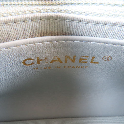 CHANEL Quitled CC GHW Mini Flap Shoulder Bag AS3738 Lambskin Leather