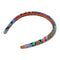 HERMES Hair Band Silk Green Blue Multicolor