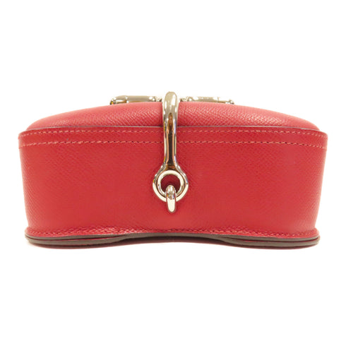 HERMES PHW Della Cavalleria Mini Bag Shoulder Bag Epsom K1 Rouge Grenat Red