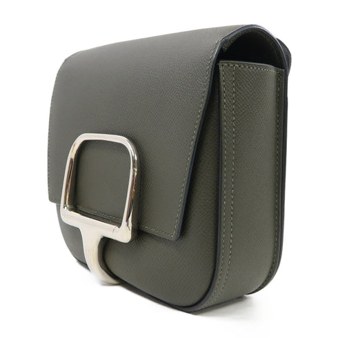 HERMES PHW Della Cavalleria Mini Shoulder Bag Epsom Leather Vert De Gris