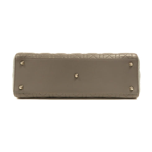 Christian Dior CD SHW Lady Dior Large 2 Way Bag Handbag Lambskin Pink/Grey