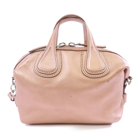 GIVENCHY SHW 2 Way Shoulder Bag Handbag MA H 0146 Calfskin Leather Metallic Pink