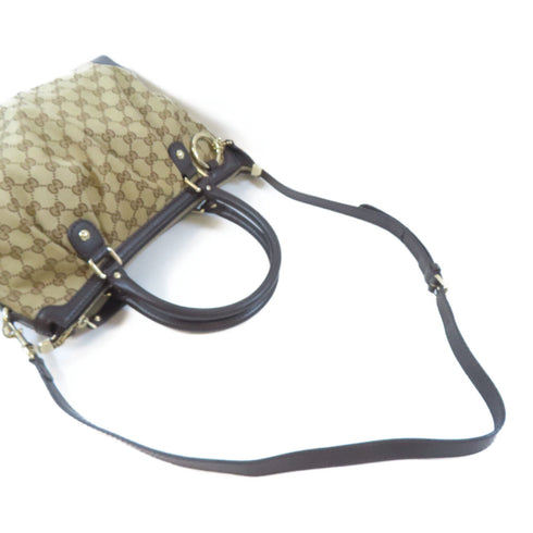 GUCCI GG GHW 2 Way Shoulder Bag 247902 Canvas Brown